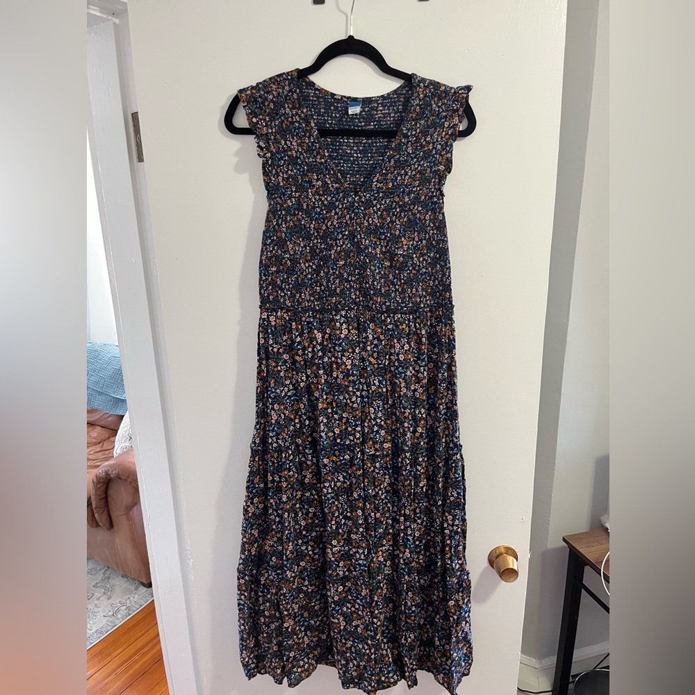 Navy Floral Maxi Women’s L